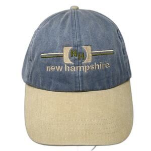 Mountain Tops Baseball Cap Blue Beige One Size New Hampshire Cotton Logo Hat